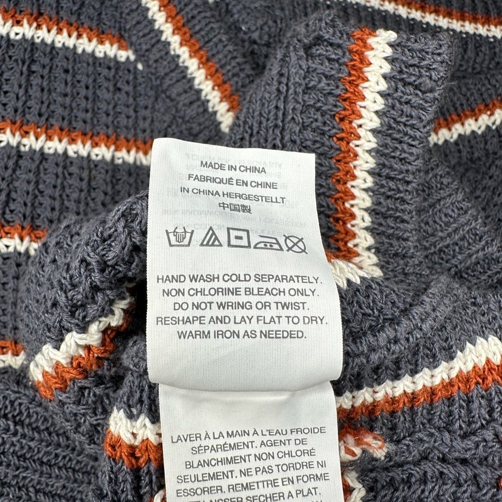 Madewell Gray and Orange V-Neck Sweater - Picture 16 of 16